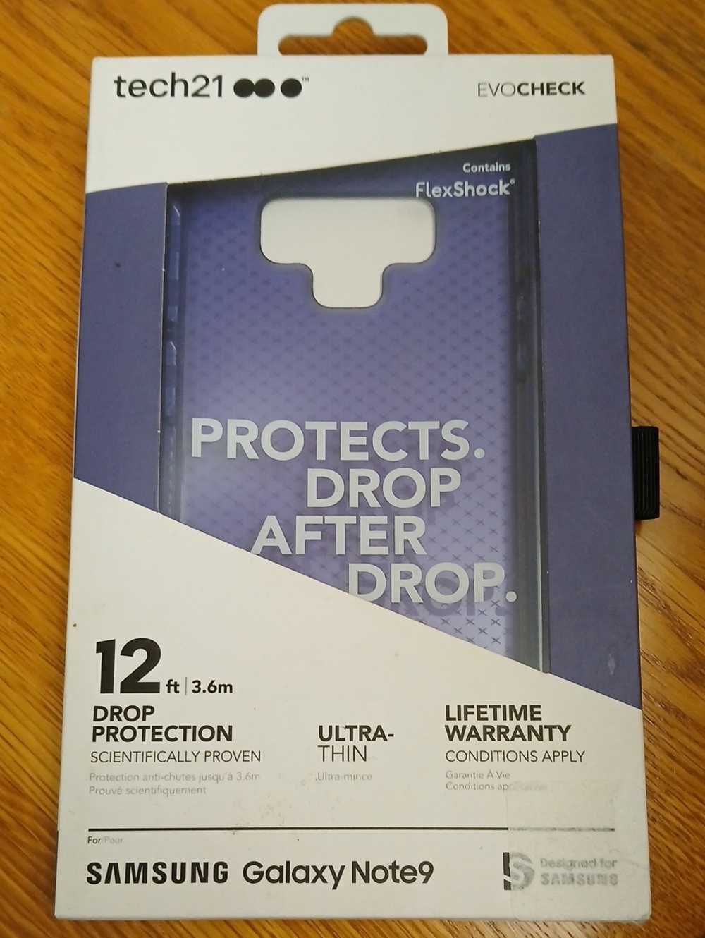 tech21 Evo Check Purple Protective Case for Samsung Galaxy Note9